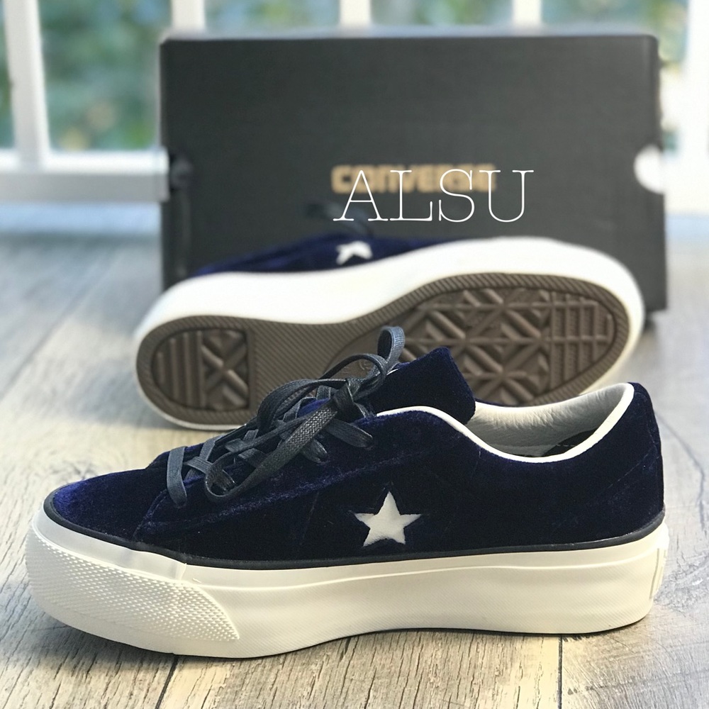 NWT Converse One Star ⭐️ Platform OX Eclipse BlueW - Picture 4 of 7